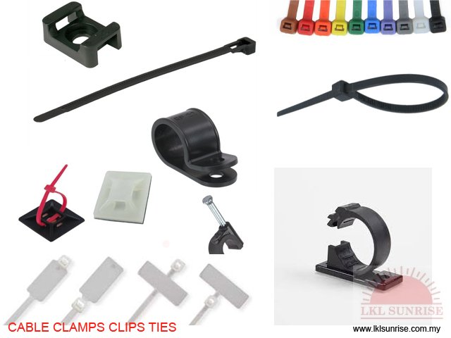 CABLE CLAMPS CLIPS TIES