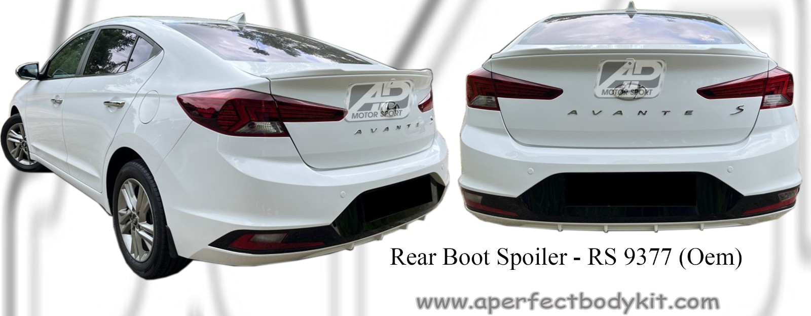 Hyundai Avante 2019 Oem Rear Boot Spoiler 