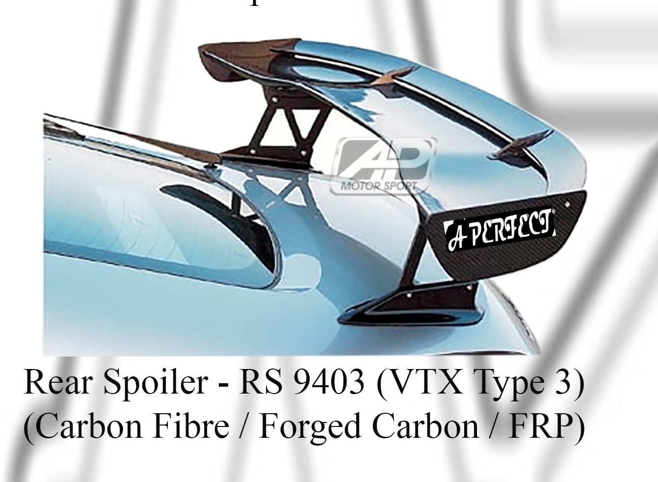 Mitsubishi Evo X GT Wing Rear Spoiler (VTX Type 3) (Carbon F