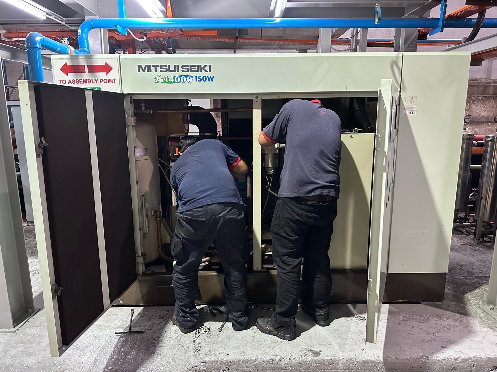 Service Mitsui Seiki Air Compressor i-14150W