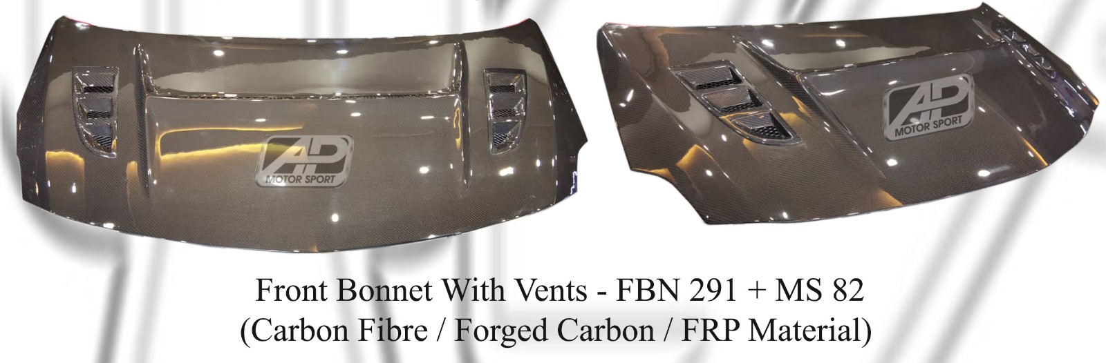Toyota Vios 2008 Front Bonnet With Vents (Carbon Fibre / For