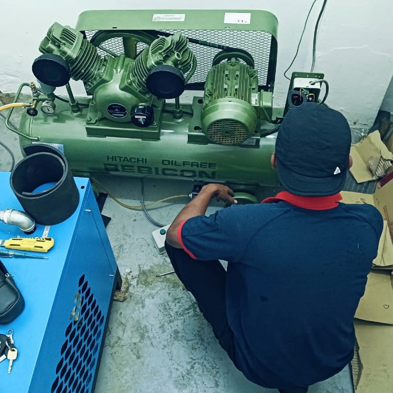 Service & Repair Hitachi Oil Free Air Compressor 