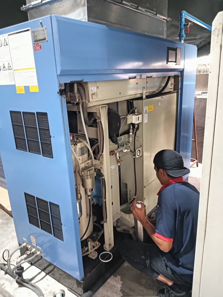Service Mitsui Seiki Oil Free Water Lubricated Air Compressor 