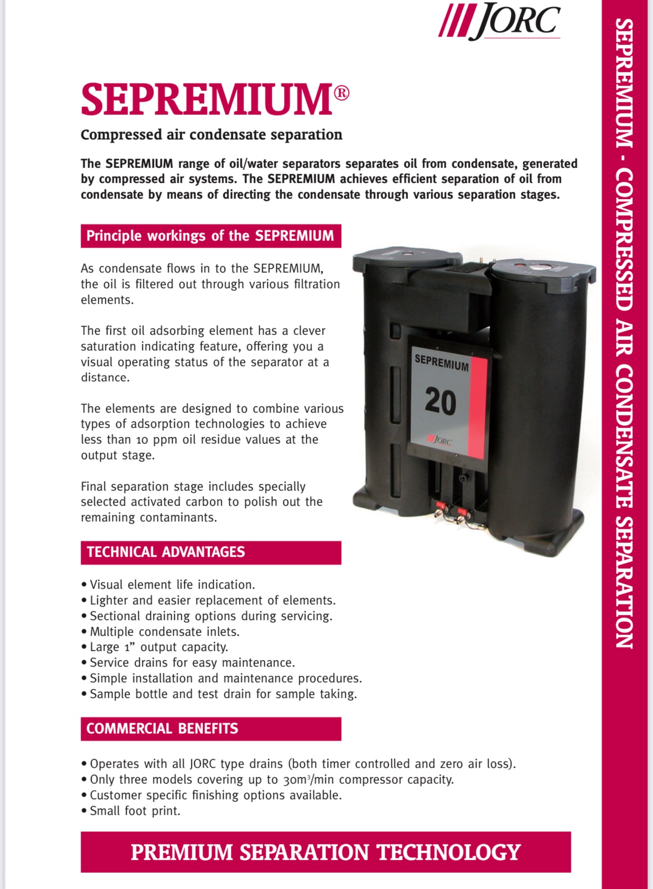 JORC SEPREMIUM Oil / Water Separator 