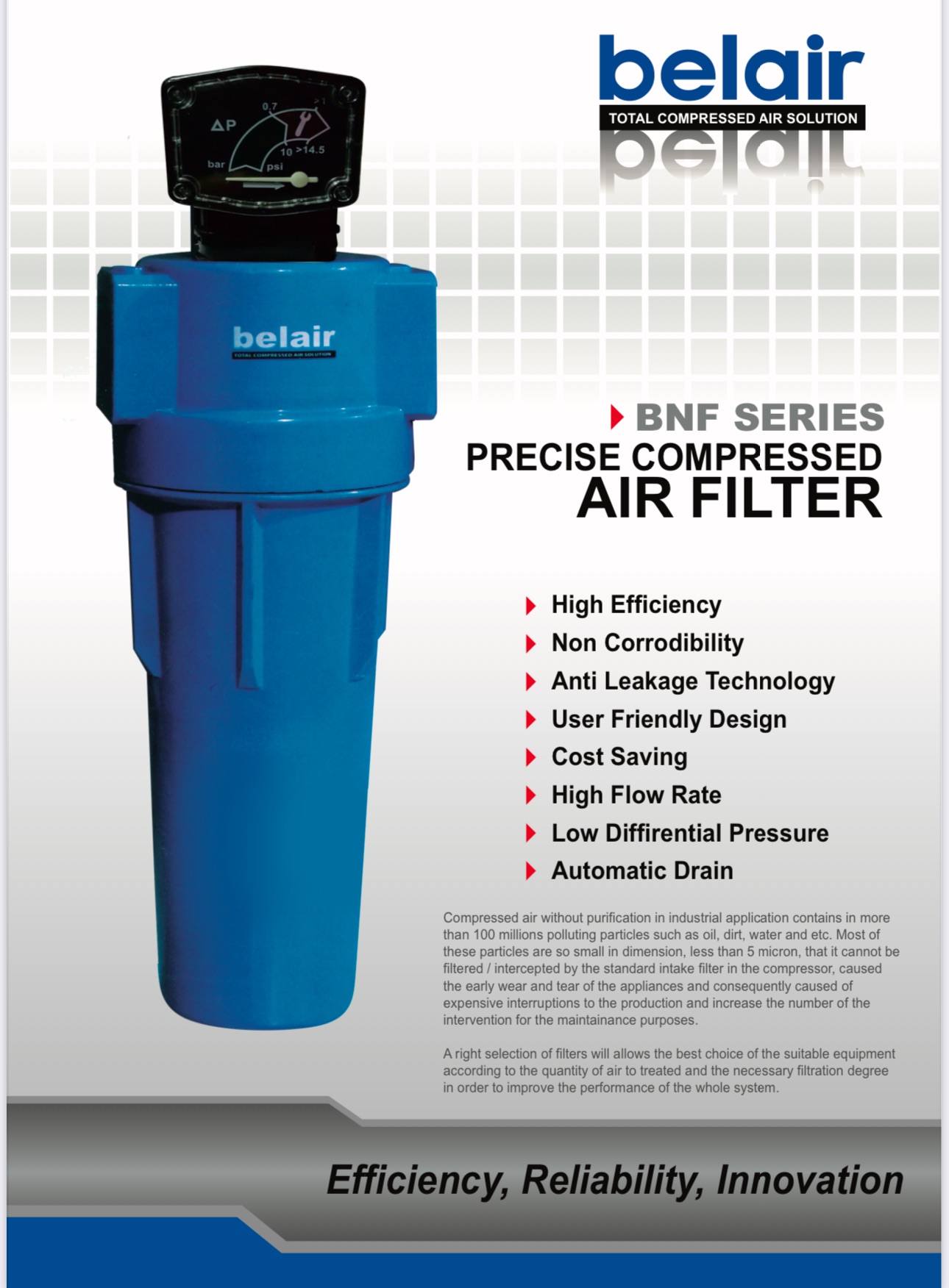 Belair Air Filter BNF Series 