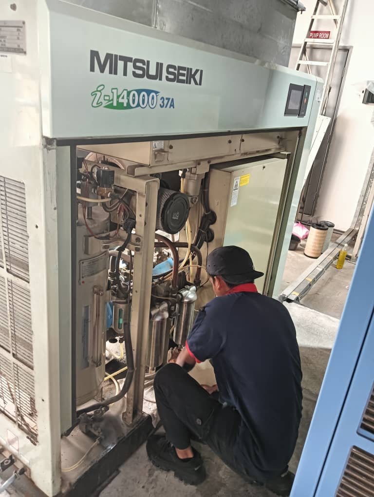 Service Mitsui Seiki Air Compressor i-14037A