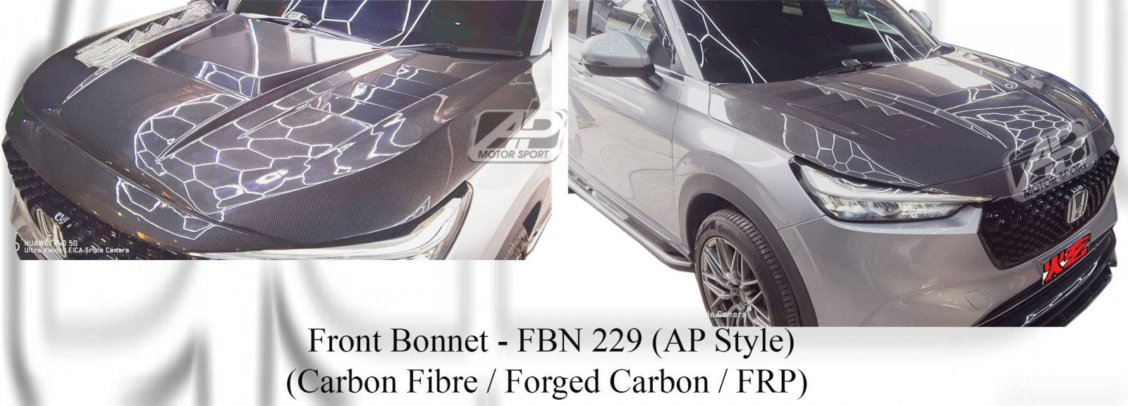 Honda HRV / Vezel 2022 AP Style Front Bonnet (Carbon Fibre /