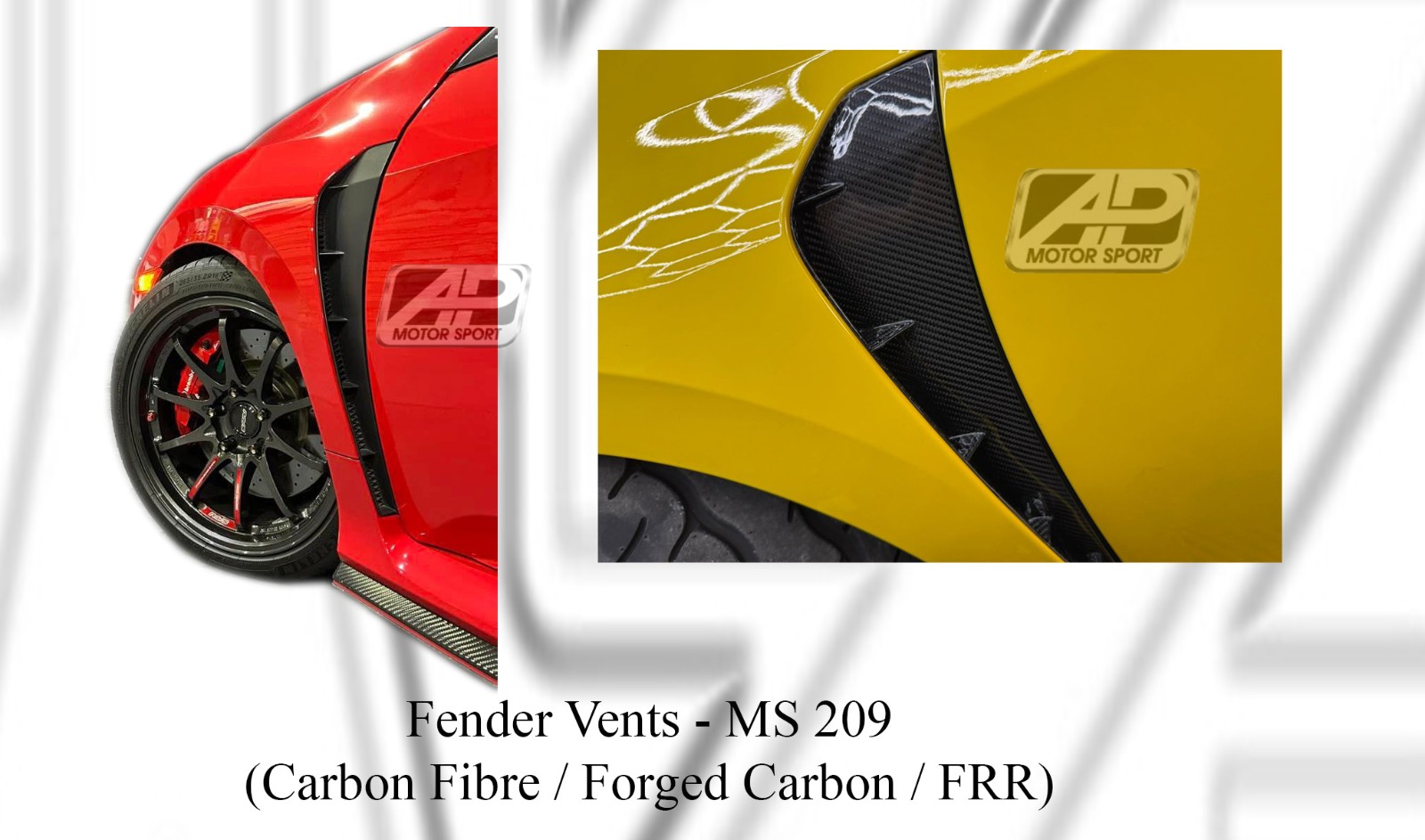 Honda Civic FK8 Front Fender Vents (Carbon Fibre / Forged Ca