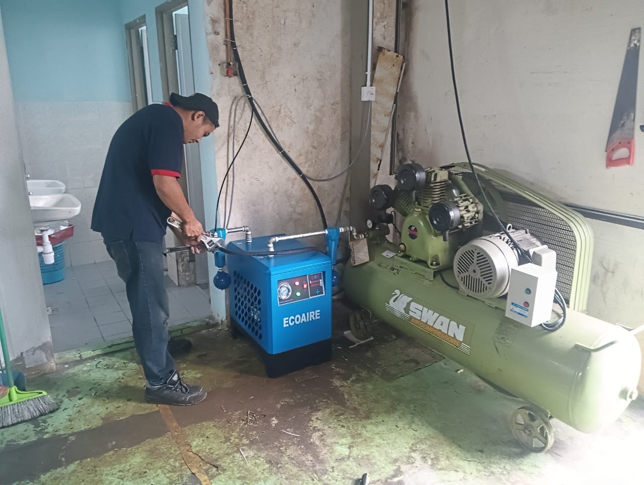 G.I Pipe Installation ECOAIRE Air Dryer 