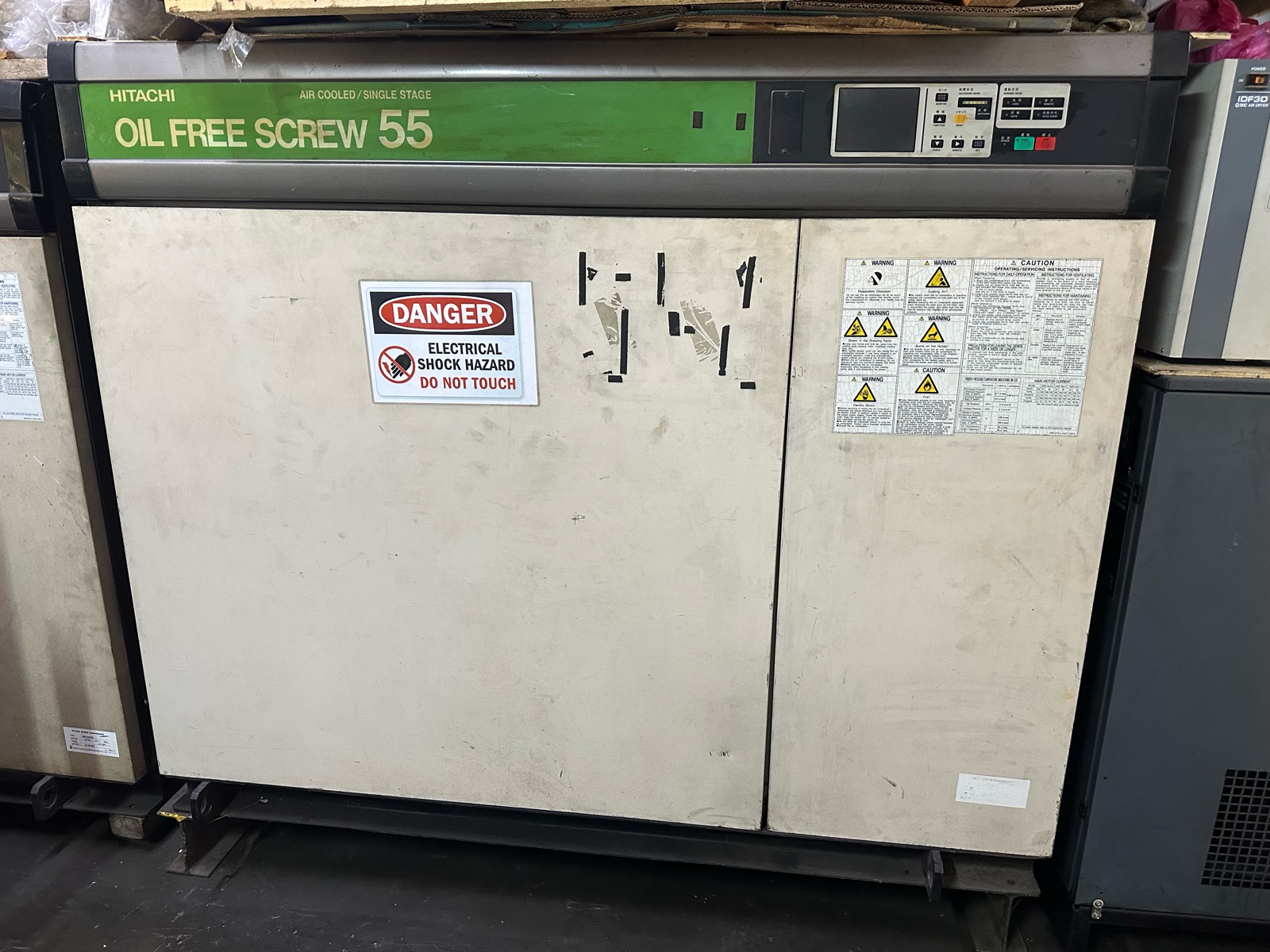 Rental 75 HP Hitachi Oil Free Air Compressor 