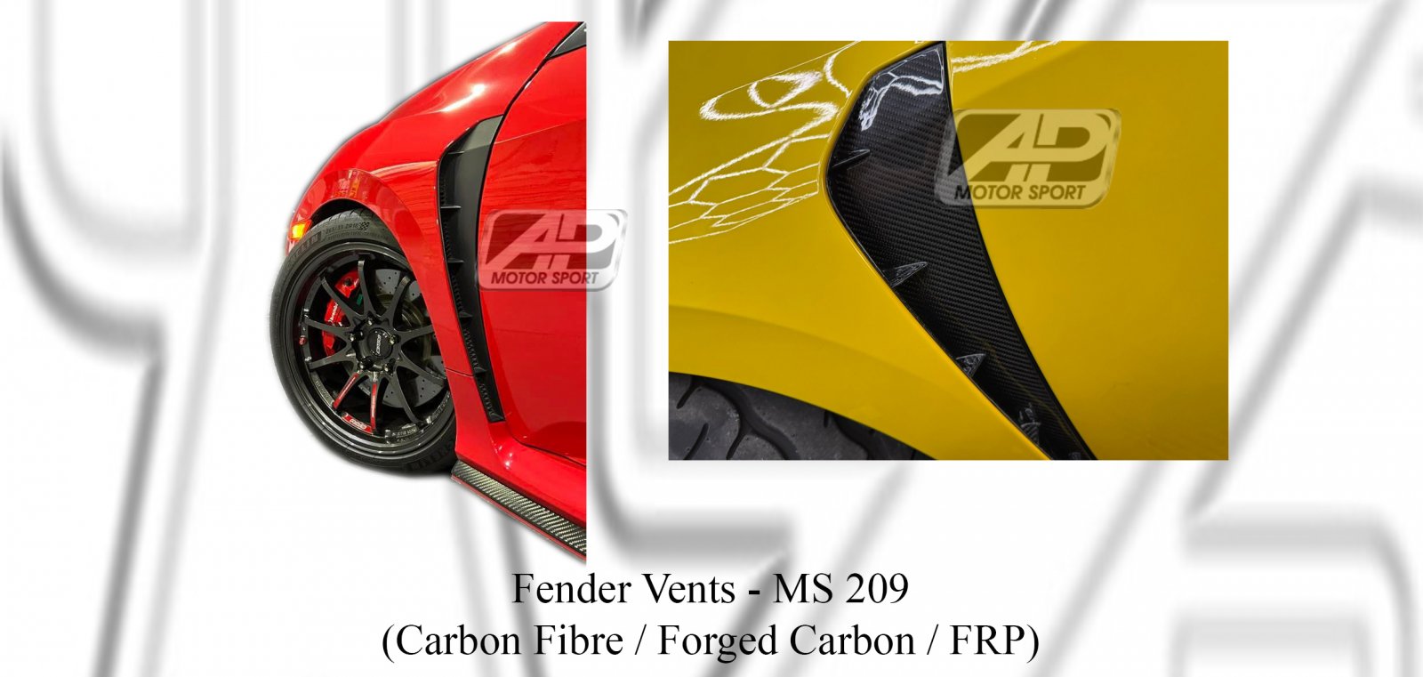 Honda Civic FK8 Front Fender Vents (Carbon Fibre / Forged Ca
