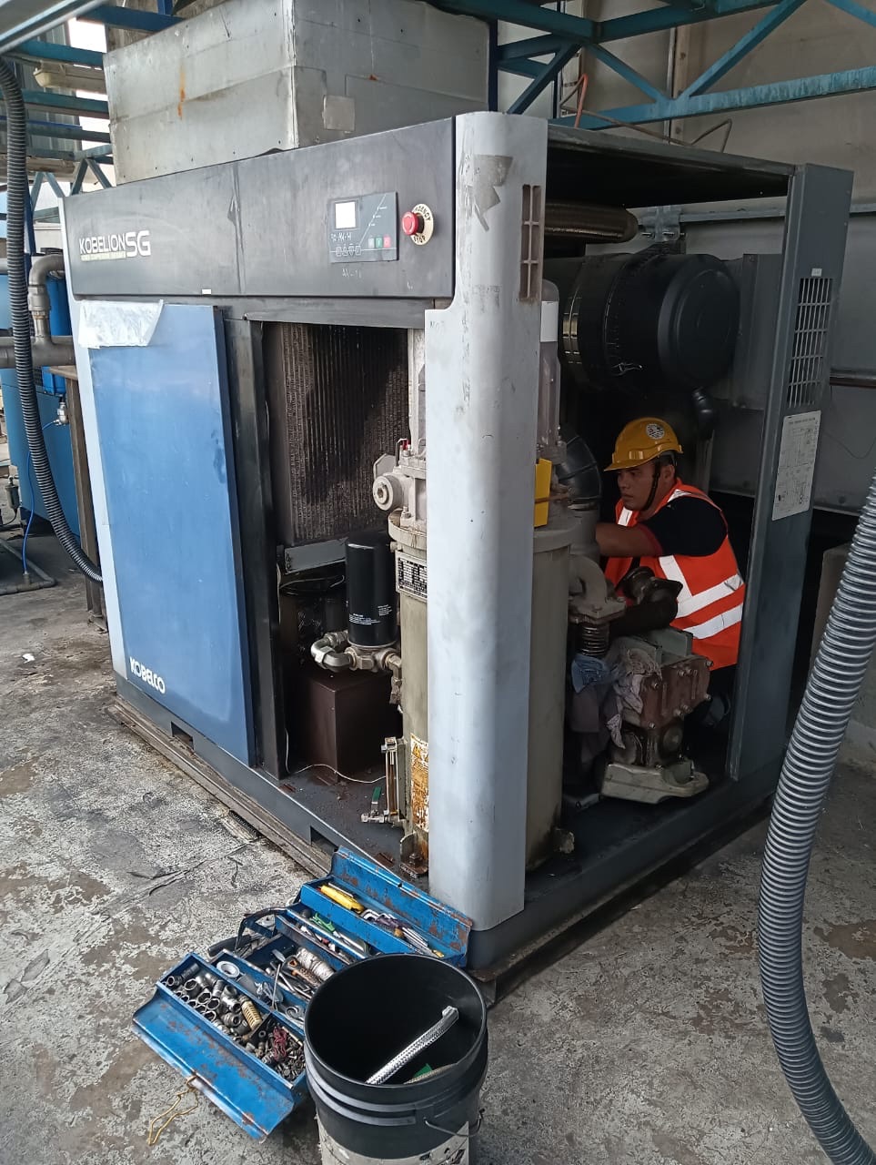 Repair Kobelco Air Compressor 