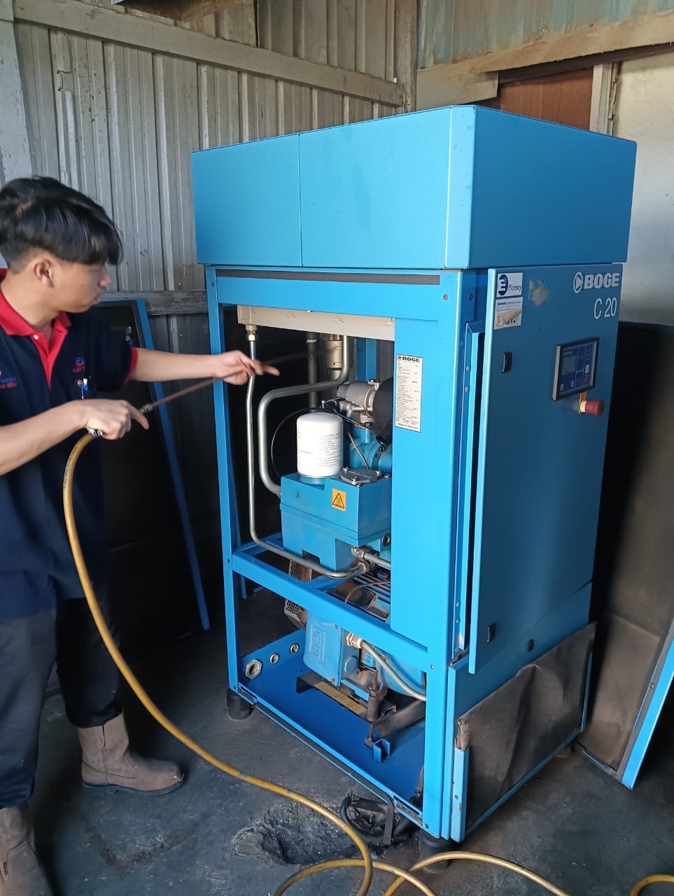 Service 20 HP BOGE Air Compressor C20