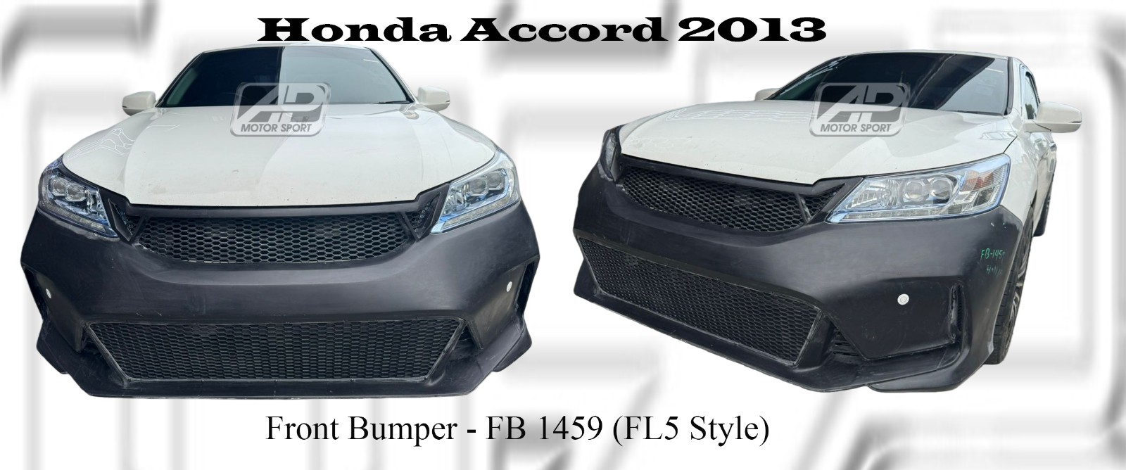 Honda Accord 2013 FL5 Style Front Bumper 