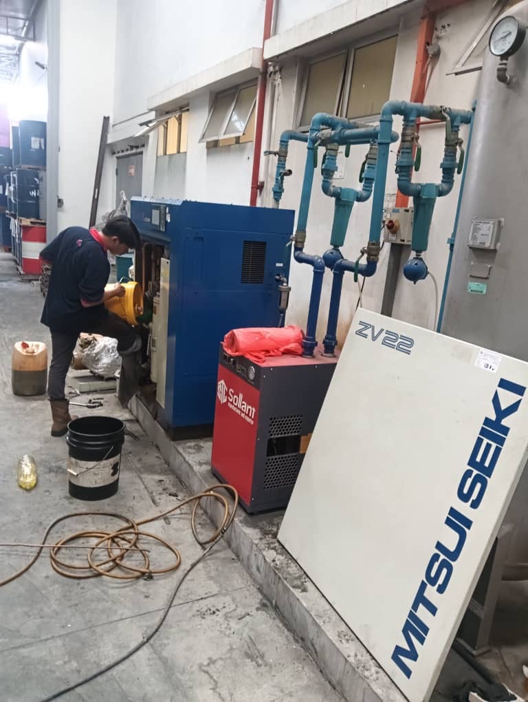 Service & Repair 30 HP Mitsui Seiki Inverter Type Air Compressor ZV22AX