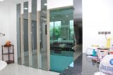Glass mirror Wall and Half Auto System Tempered Glass Door