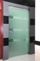 Half Auto System Tempered Glass Door