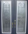 Glass door Cream-etching