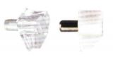 Plastic Iron Stud (Clear,White)