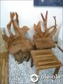 Teak Chair.Wood Carved.Home Deco.Hiasan.Johor.Fengshui.Decoration.Water Pond.Outdoor