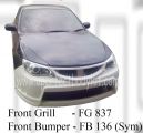 Subaru 08 Version 10 Sym Front Bumper & Front Grill 