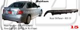 Subaru 08 Sedan Rear Spoiler, Rear Lip & Rear Diffuser 