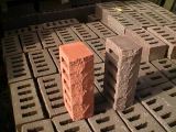 Rock Surface Red and Chocolate Color Bricks