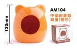 AM104  Ceramic Hamster House - Orange