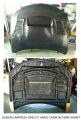 subaru impreza sti real carbon fiber hood varis style