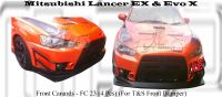 Mitsubishi Lancer EX Front Canards for T&S Front Bumper  