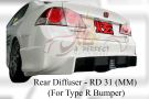 Honda Civic 2006 MM Style Rear Diffuser For Type R 
