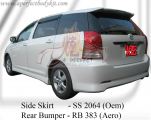 Toyota Wish 2006 Oem Side Skirt & Aero Style Rear Bumper 