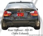 BMW E90 M T Style Rear Diffuser (Twin Exhaust)