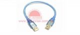 USB 2.0 CABLE AM-AM 1.5METER (TRANSPARENT BLUE)