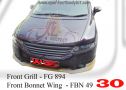 Honda Odyssey 2004 RB1 Front Grill & Front Bonnet Wing 