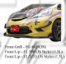 Honda Fit 2008 JS Style Front Lip & Front Grill 