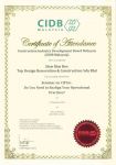 Certificate of Our Designer under CIBD Training