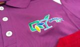 QD34 Unisex (Front view - Logo & Wording Embroidery)  Material : 100% Microfibre Size : XS-3XL Colour : D.Purple/White