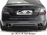 BMW 5 Series F10 HMN Style Carbon Rear Diffuser for M5 & M Sport Bumper 