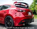 Mazda 3 2014 Hatchback Knight Style Rear Bumper & Rear Spoiler 