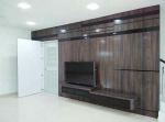 Staircase cum TV Feature Wall Design