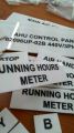 White Acrylic 2mm Label with Engraving Black Wording