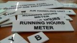 White Acrylic 2mm Label with Engraving Black Wording
