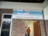 ACRYLIC SIGNAGE WITH TRANSPARENT STICKER PRINTING