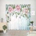 Flower design curtain