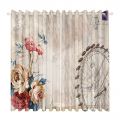 Flower design curtain