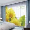 Flower design curtain