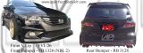 Honda Odyssey RB3 NBL 2 Front Bumper, Front V Lip, Rear Bumper 