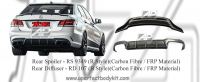Merecdes E Class W212 Rear Diffuser & Raer Spoiler (Carbon Fibre / FRP Material)