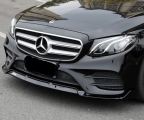 w213 e class front lip amg brabus style abs gloss black material